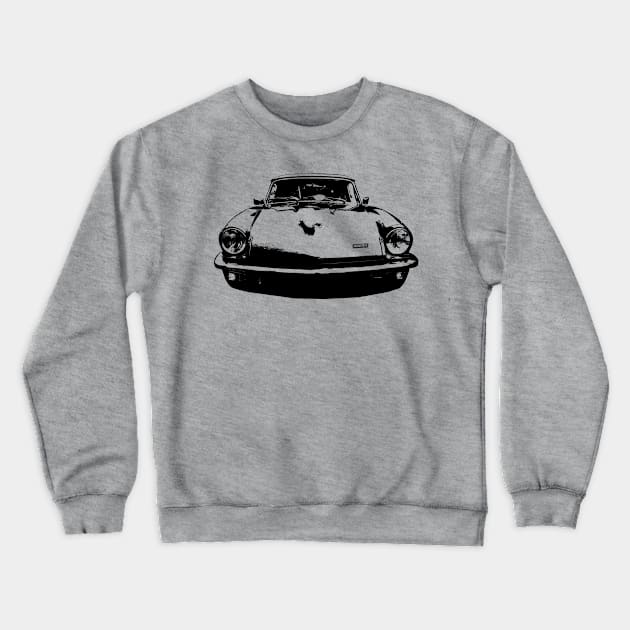 Triumph GT6 Mk3 1970s British classic car monoblock black Crewneck Sweatshirt by soitwouldseem